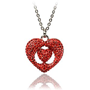 Red Queen Alice in Wonderland Heart Necklace by Swarovski