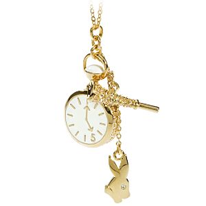 White Rabbit Alice in Wonderland Necklace by Swarovski