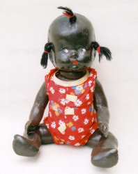 black composition doll