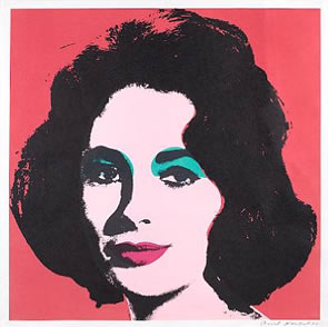 Andy Warhol&rsquo;s famous image of Hollywood screen legend Elizabeth Tayor